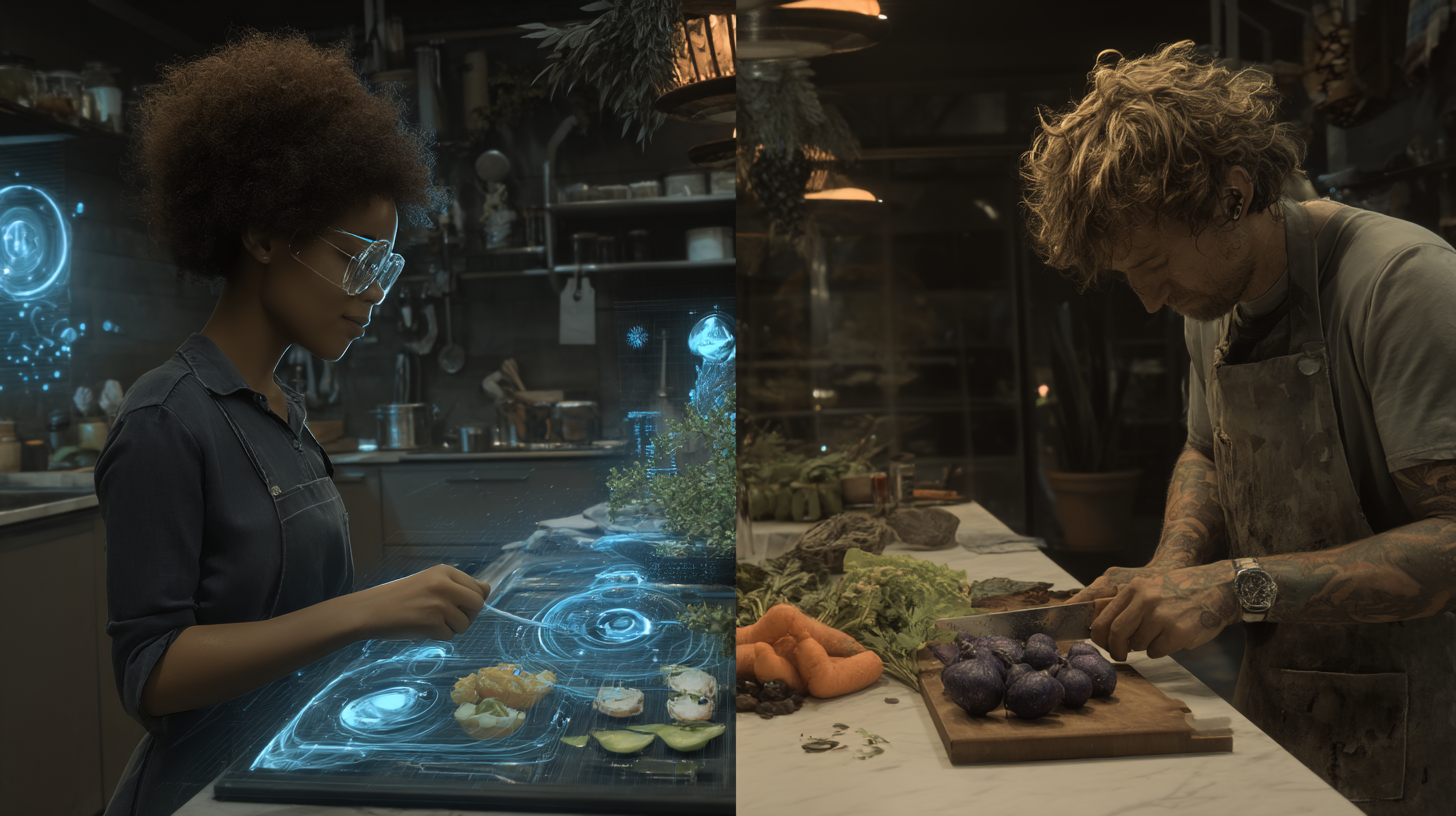 Maya's kitchen in 2035